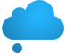 Ícone azul de nuvem