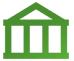 Ícone verde de banco